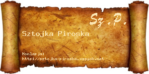 Sztojka Piroska névjegykártya